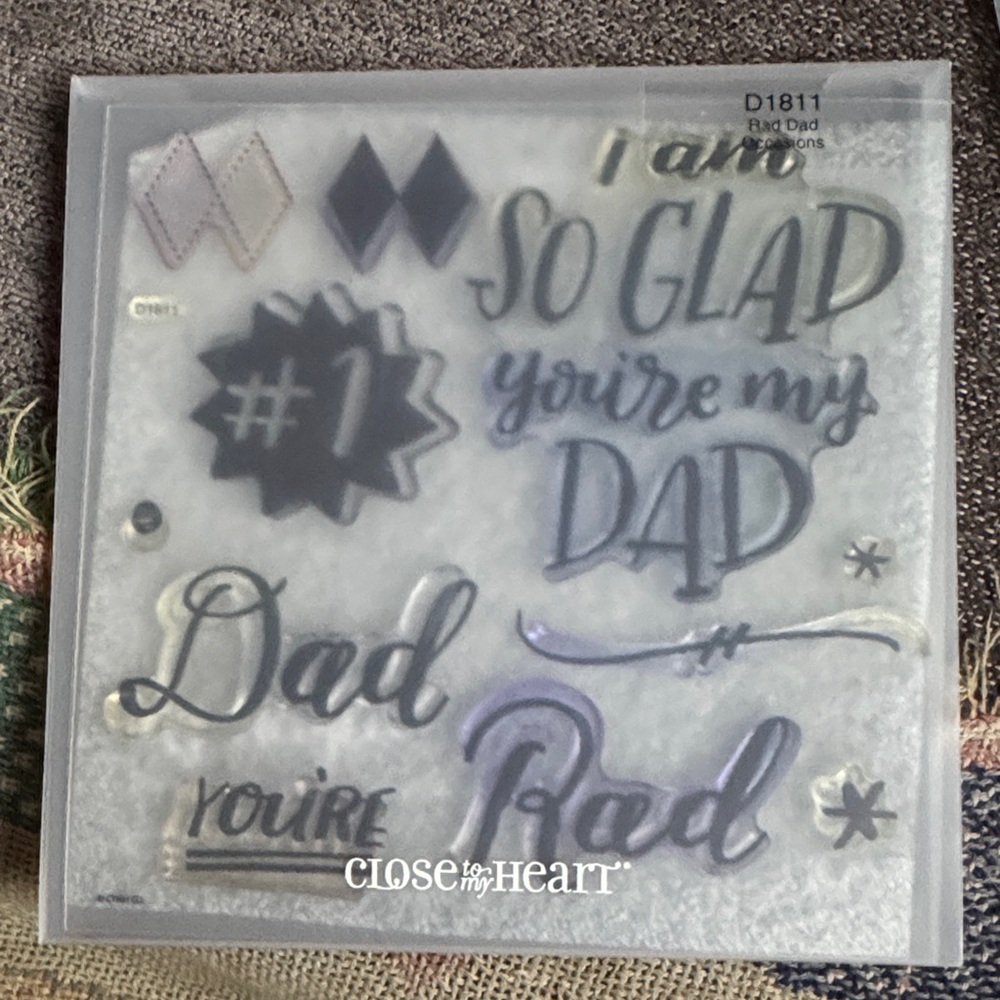 Close to My Heart Dad Design Stamps - Black and Gray
